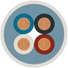 [6XV1801-2A] SIEMENS/PA Robust Energy Cable, 4 hilos cable de energía, tre (New)