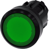 [3SU1001-0AB40-0AA0] SIEMENS/EP pulsador luminoso, 22 mm, redondo, (New)