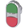 [3SU1050-3AB42-0AA0] SIEMENS/EP pulsador doble, 22 mm, redondo, me (New)