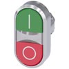 [3SU1050-3AB42-0AK0] SIEMENS/EP pulsador doble, 22 mm, redondo, me (New)