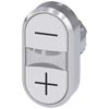 [3SU1050-3AB66-0AL0] SIEMENS/EP pulsador doble, 22 mm, redondo, me (New)