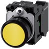 [3SU1100-0AB30-3BA0] SIEMENS/EP pulsador, 22 mm, redondo, plástico (New)