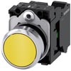 [3SU1150-0AB30-3BA0] SIEMENS/EP pulsador, 22 mm, redondo, metal, b (New)