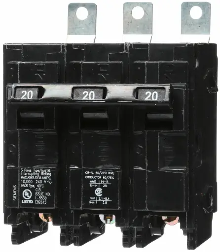 [US2:B320] SIEMENS/EP BREAKER BL 3P 20A 240V 10K (New)